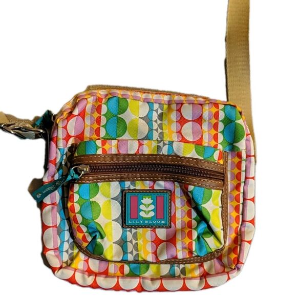 Lily Bloom Gumball Circle Pattern Crossbody Bag Colorful Youthful Purse - Picture 7 of 9